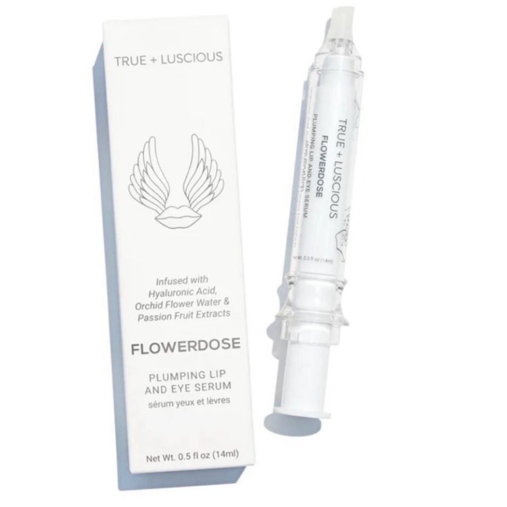 True + Luscious Flowerdose Lip and Eye Serum,‎ 14ml Full Sized, New/Unopened